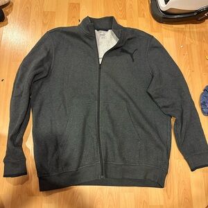 Puma Men's Dark Charcoal Full-Zip Sweater Jacket